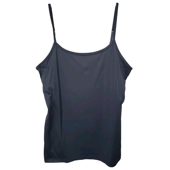 Charter Club Black Scuba Knit Spaghetti Strap Tank Top Size Large - Picture 1 of 4